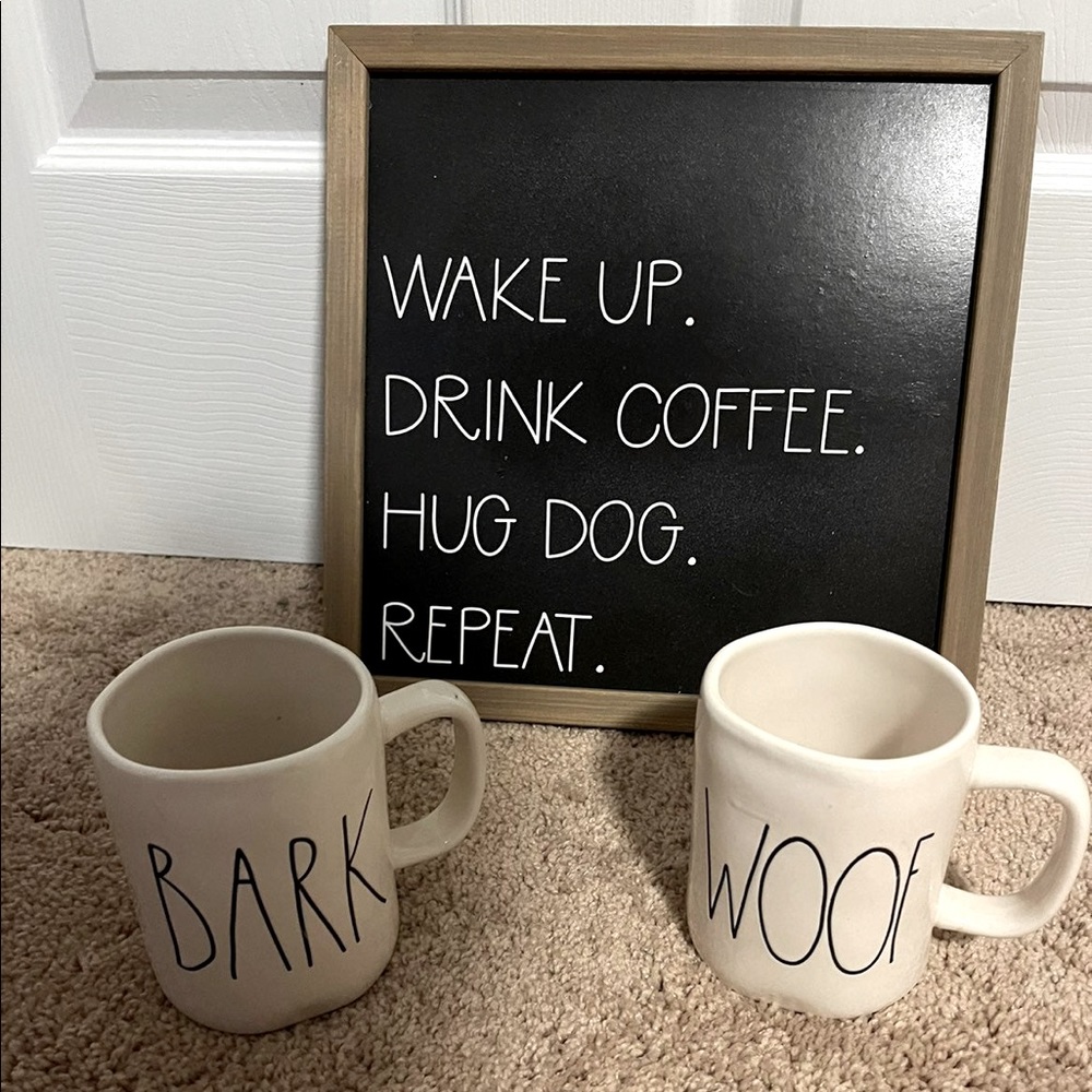 Rae Dunn dog coffee mug bundle
